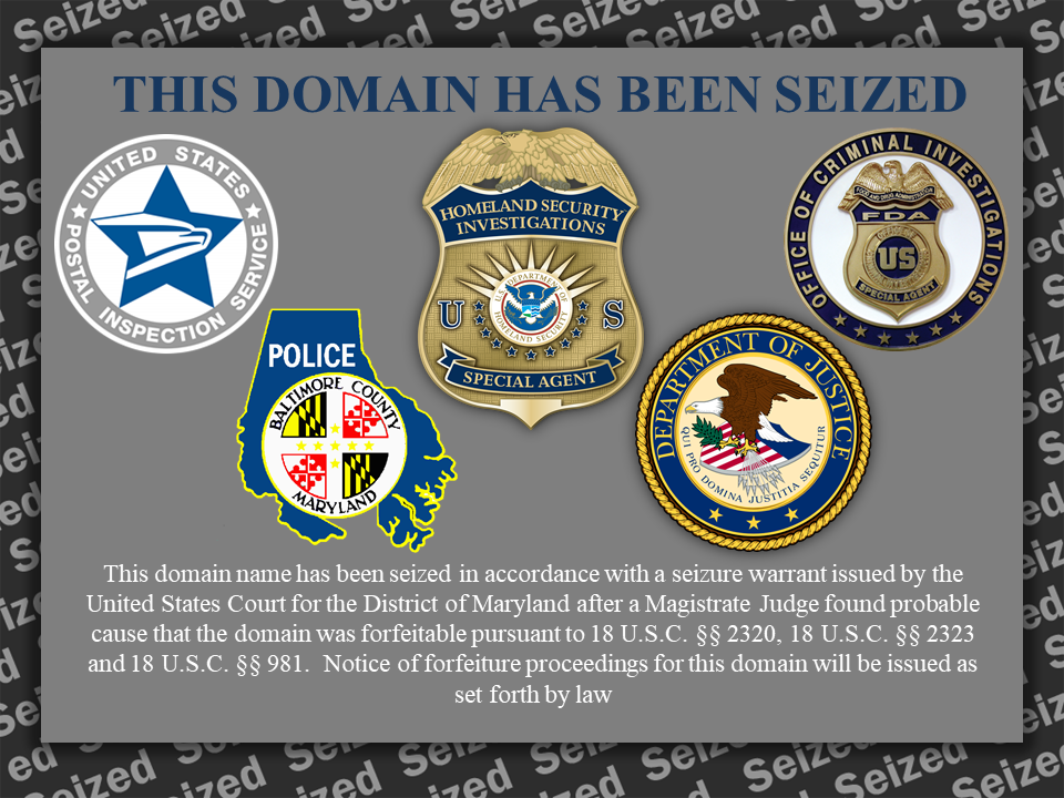 Fake Walmart COVID-19 scam 2 website seizure banner