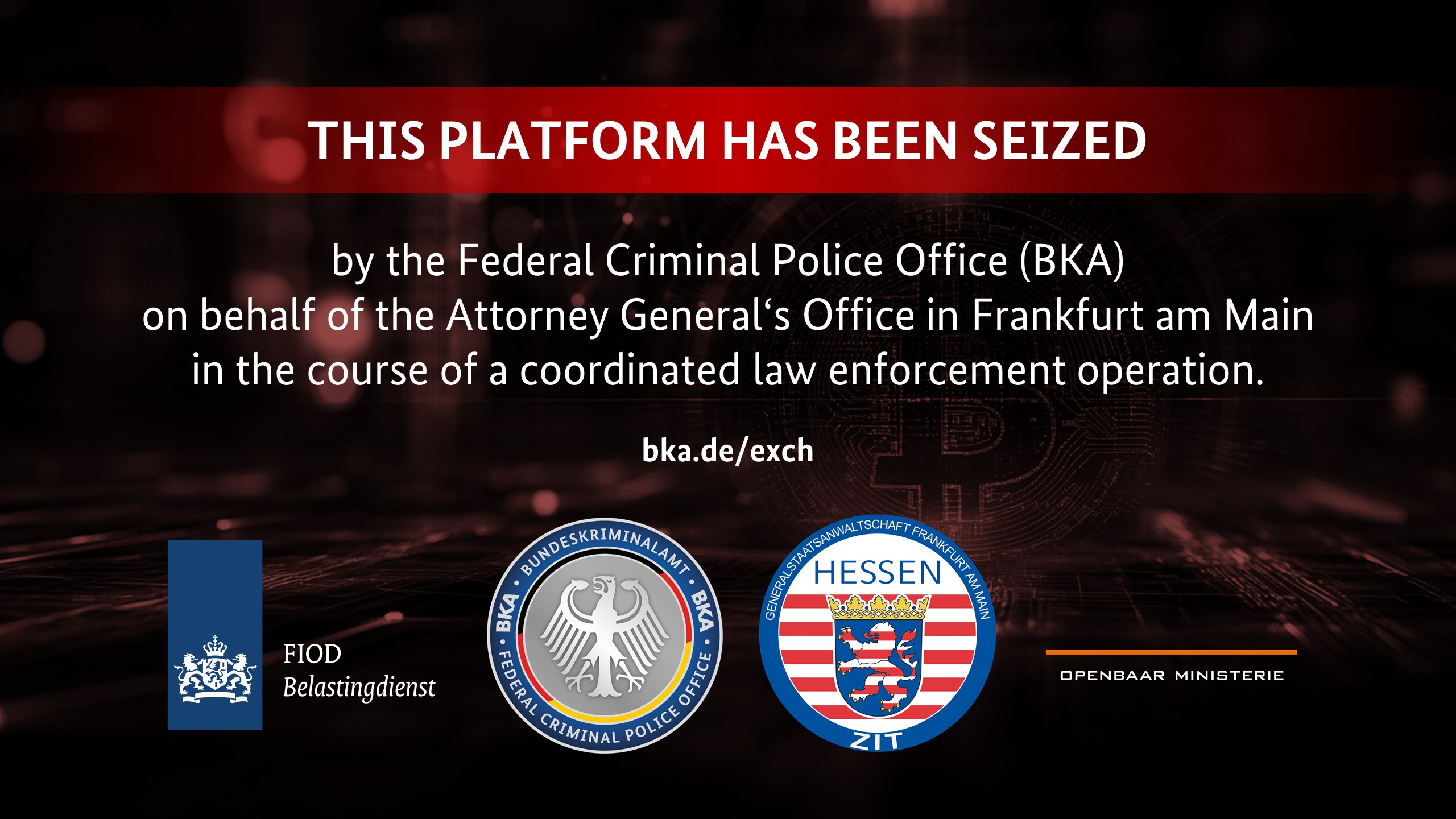 Exch website seizure banner