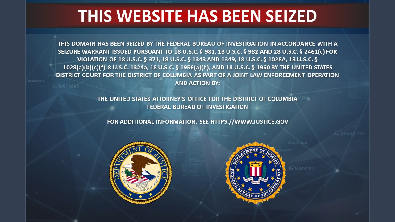 UpworkSell website seizure banner