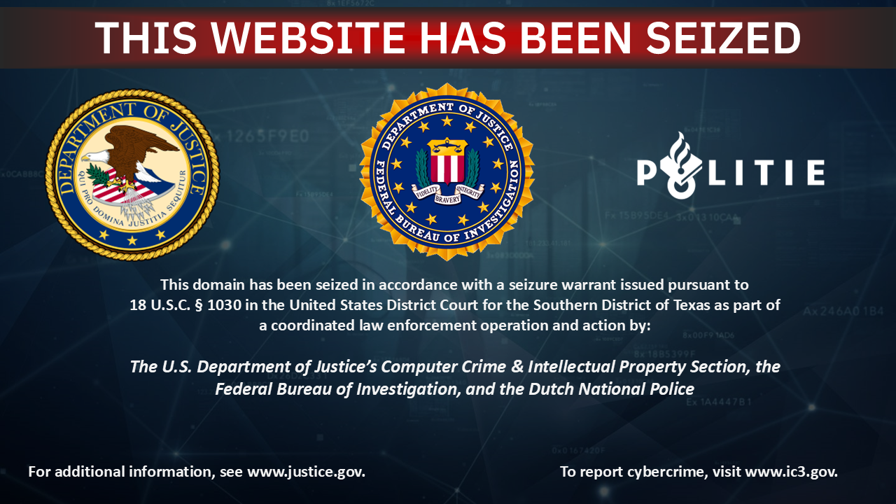 Saim Raza website seizure banner