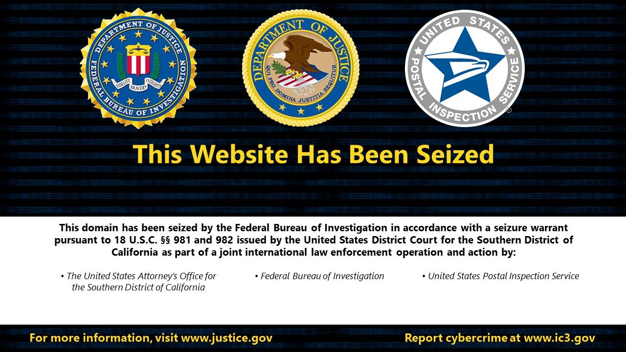 PageTurner website seizure banner