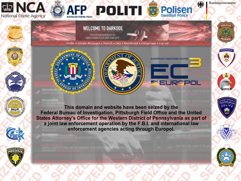 dark0de website seizure banner