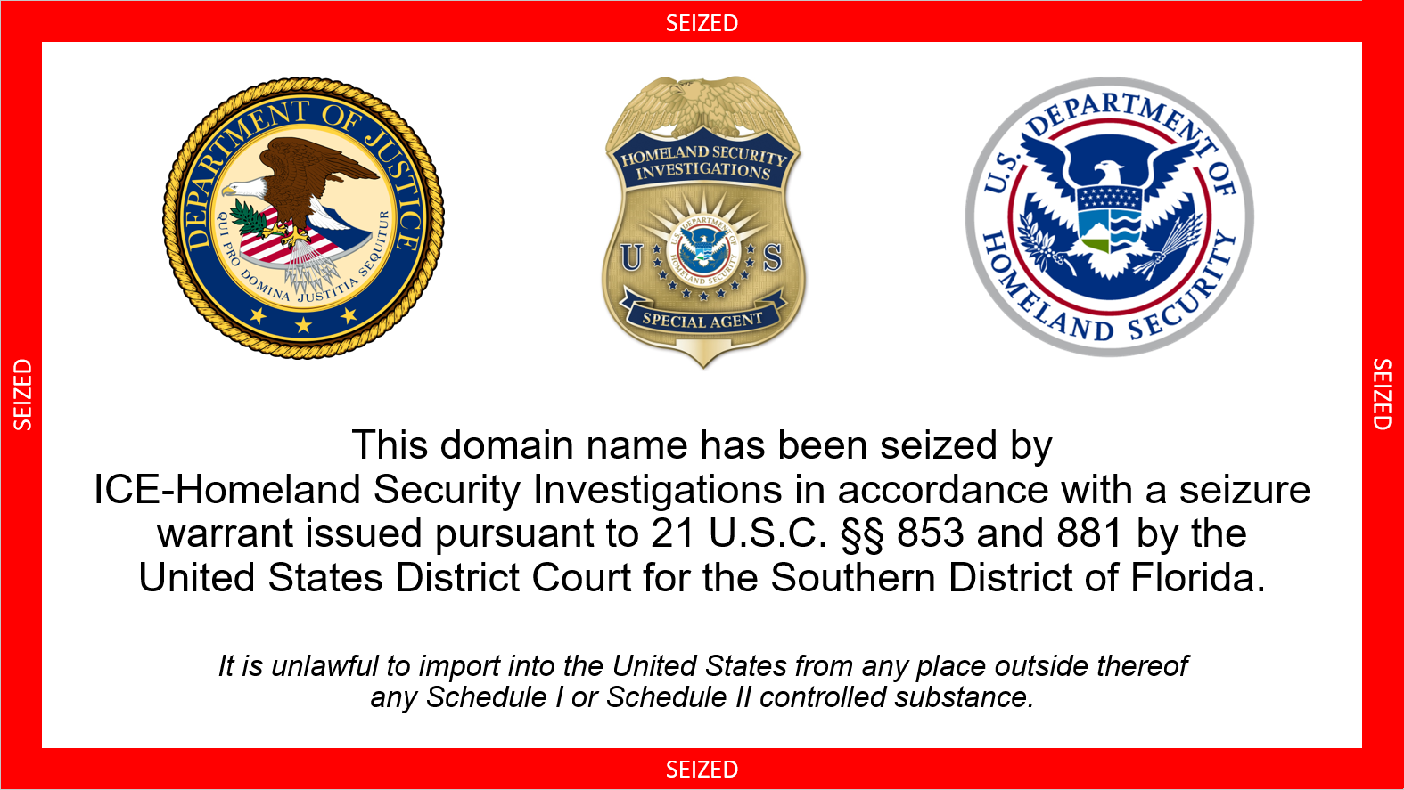 Panamapharma.com website seizure banner